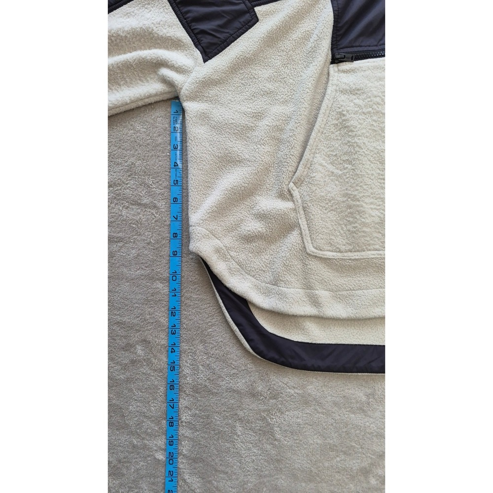 FP Movement Hit Slopes Fleece Pullover Womens XL Cream Black Colorblock Recycled - Picture 6 of 11